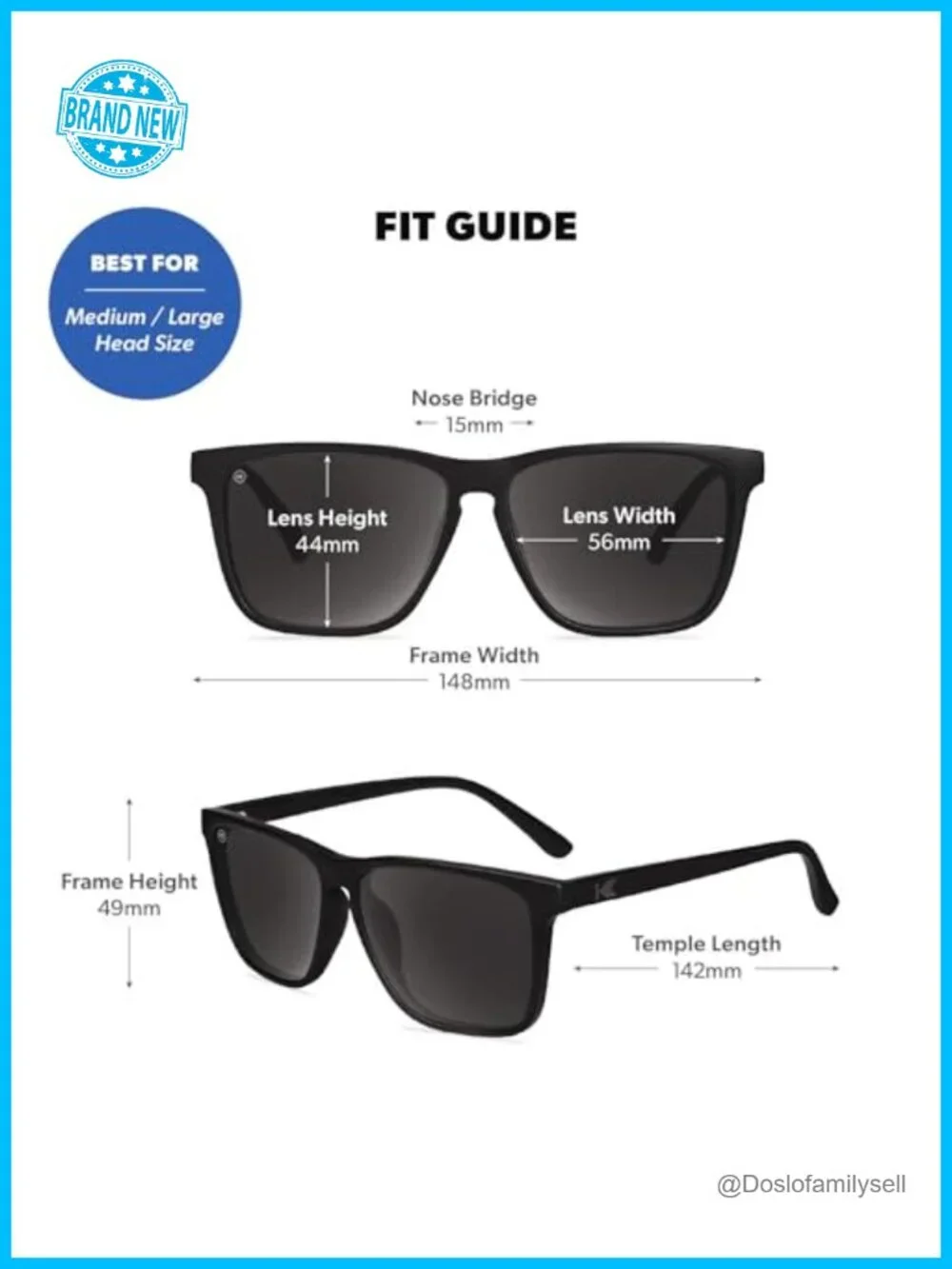 Knockaround Square Polarized Sunglasses UV400 Protection